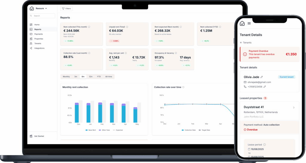 Screenshots Reesure Rent automation