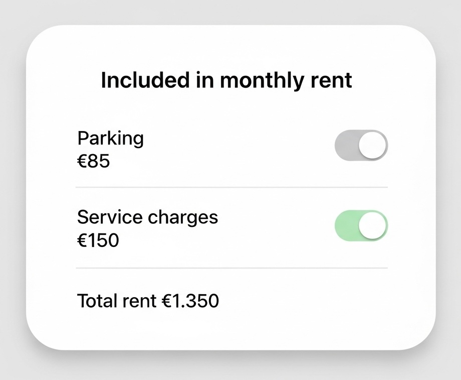 Custom monthly recurring fees