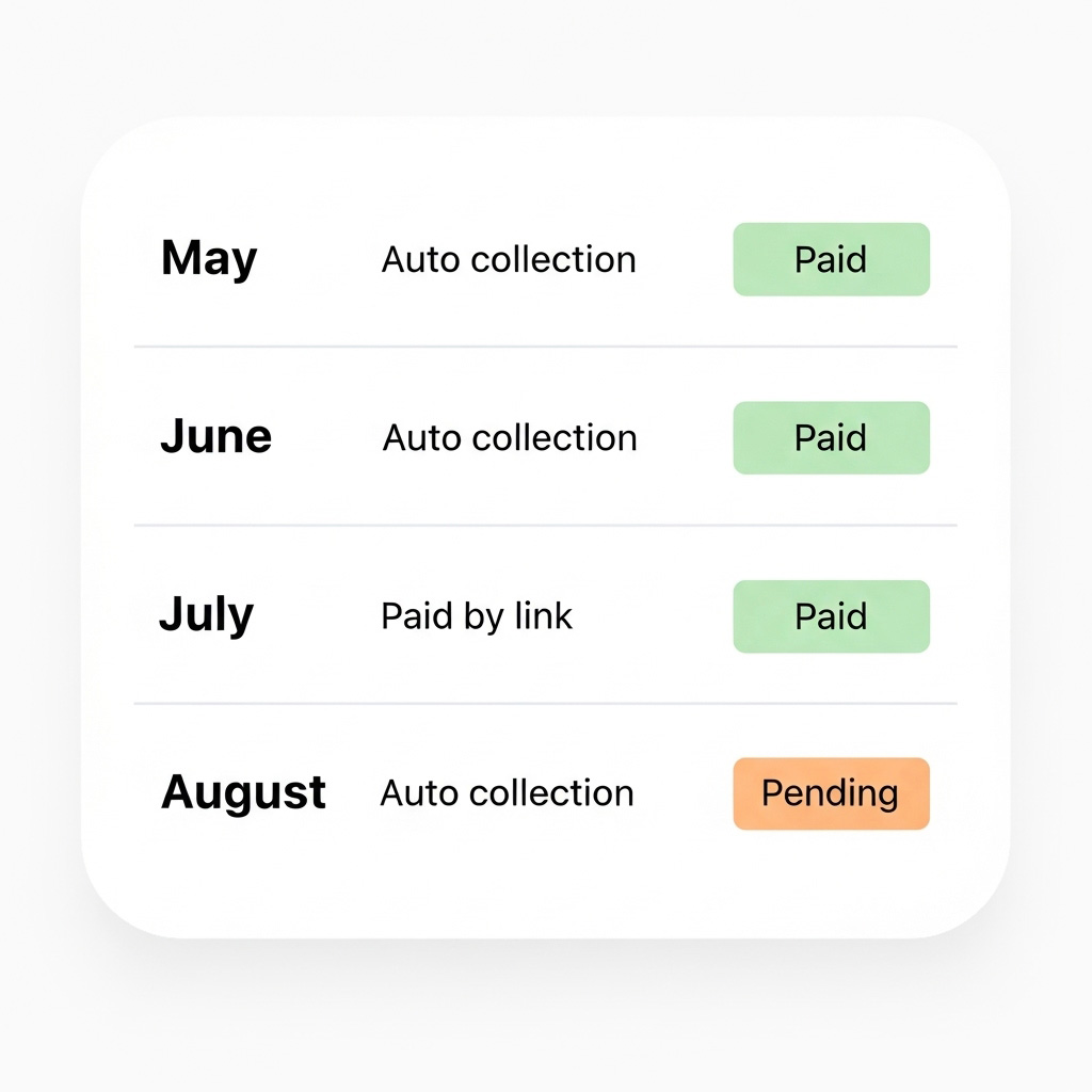 Rent payment history